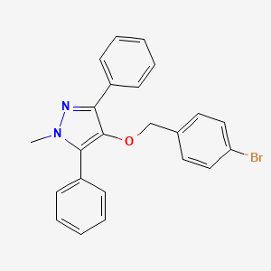 4-[(4-Bromophenyl)methoxy]-1-methyl-3,5-diphenyl-1H-pyrazole