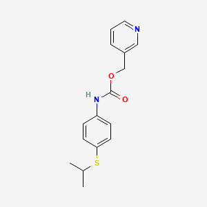 molecular formula C16H18N2O2S B14615845 (Pyridin-3-yl)methyl {4-[(propan-2-yl)sulfanyl]phenyl}carbamate CAS No. 58555-13-8