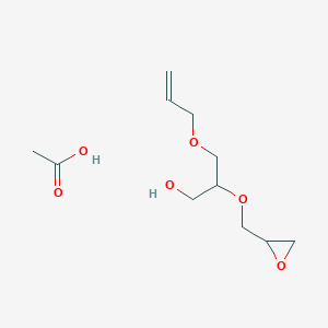 molecular formula C11H20O6 B14615864 Acetic acid;2-(oxiran-2-ylmethoxy)-3-prop-2-enoxypropan-1-ol CAS No. 57518-79-3