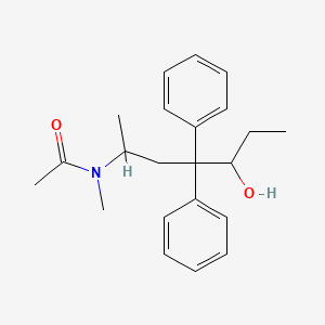 molecular formula C22H29NO2 B14615886 N-(5-Hydroxy-4,4-diphenylheptan-2-yl)-N-methylacetamide CAS No. 58687-88-0