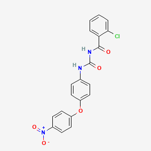 molecular formula C20H14ClN3O5 B14615888 2-Chloro-N-{[4-(4-nitrophenoxy)phenyl]carbamoyl}benzamide CAS No. 60731-71-7