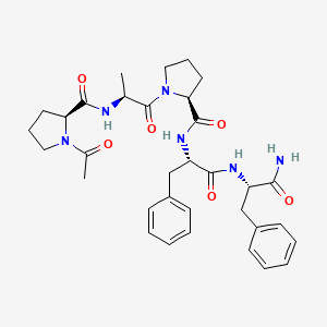 molecular formula C33H42N6O6 B14615941 1-Acetyl-L-prolyl-L-alanyl-L-prolyl-L-phenylalanyl-L-phenylalaninamide CAS No. 60240-22-4