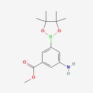molecular formula C14H20BNO4 B1461598 Methyl 3-amino-5-(4,4,5,5-tetramethyl-1,3,2-dioxaborolan-2-yl)benzoate CAS No. 850689-27-9