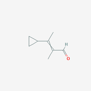 molecular formula C8H12O B14615984 3-Cyclopropyl-2-methylbut-2-enal CAS No. 60788-22-9