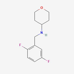 molecular formula C12H15F2NO B1461600 N-[(2,5-difluorophenyl)methyl]oxan-4-amine CAS No. 1153224-30-6