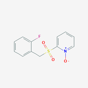 2-[(2-Fluorophenyl)methanesulfonyl]-1-oxo-1lambda~5~-pyridine