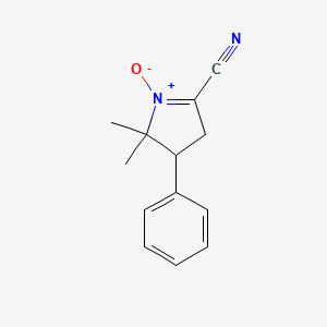 molecular formula C13H14N2O B14616018 2,2-Dimethyl-1-oxo-3-phenyl-3,4-dihydro-2H-1lambda~5~-pyrrole-5-carbonitrile CAS No. 58134-15-9