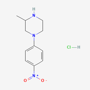 molecular formula C11H16ClN3O2 B1461605 3-Methyl-1-(4-nitrophenyl)piperazine hydrochloride CAS No. 1158439-97-4