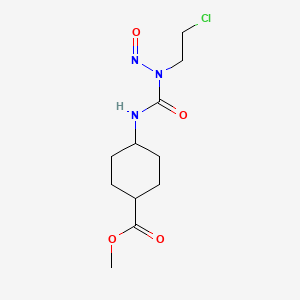 Cyclohexanecarboxylic acid, 4-(3-(2-chloroethyl)-3-nitrosoureido)-, methyl ester, (E)-