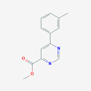 molecular formula C13H12N2O2 B1461608 Methyl 6-(3-methylphenyl)pyrimidine-4-carboxylate CAS No. 1207724-17-1