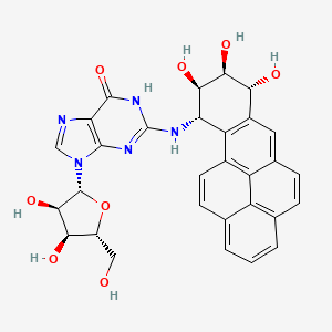 molecular formula C30H27N5O8 B14616093 B(a)P-N(2)-Gua CAS No. 60872-70-0