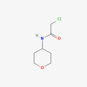 molecular formula C7H12ClNO2 B1461611 2-chloro-N-(oxan-4-yl)acetamide CAS No. 1154931-91-5