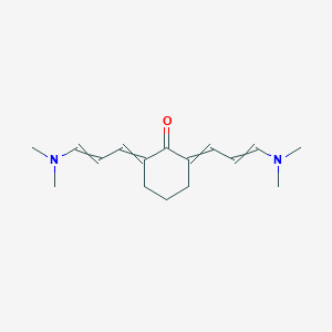 molecular formula C16H24N2O B14616166 2,6-Bis[3-(dimethylamino)prop-2-en-1-ylidene]cyclohexan-1-one CAS No. 59543-54-3