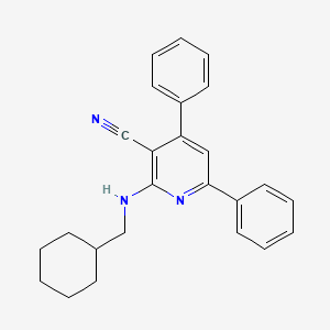 2-[(Cyclohexylmethyl)amino]-4,6-diphenylpyridine-3-carbonitrile