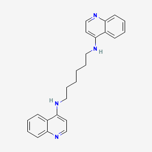 molecular formula C24H26N4 B14616216 1,6-Hexanediamine, N,N'-di-4-quinolinyl- CAS No. 57599-89-0