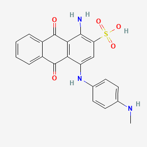 1-Amino-4-{[4-(methylamino)phenyl]amino}-9,10-dioxo-9,10-dihydroanthracene-2-sulfonic acid