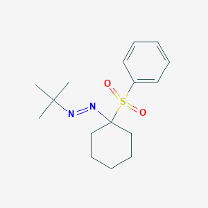 molecular formula C16H24N2O2S B14616261 (E)-1-[1-(Benzenesulfonyl)cyclohexyl]-2-tert-butyldiazene CAS No. 57909-56-5