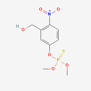 molecular formula C9H12NO6PS B14616274 Phosphorothioic acid, O,O-dimethyl O-(3-(hydroxymethyl)-4-nitrophenyl) ester CAS No. 59417-73-1