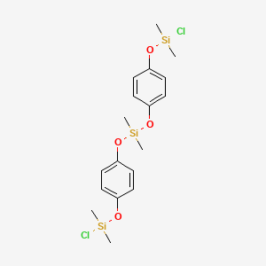 [(Dimethylsilanediyl)bis(oxy-4,1-phenyleneoxy)]bis[chloro(dimethyl)silane]