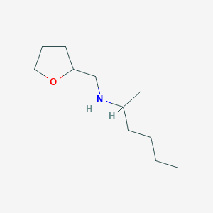 molecular formula C11H23NO B1461629 (Hexan-2-yl)[(oxolan-2-yl)methyl]amine CAS No. 1157490-66-8