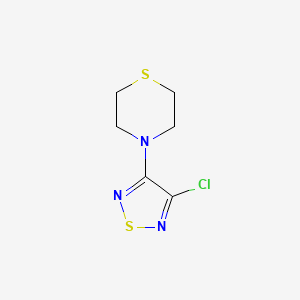 molecular formula C6H8ClN3S2 B1461630 4-(4-Chloro-1,2,5-thiadiazol-3-yl)thiomorpholine CAS No. 173053-53-7