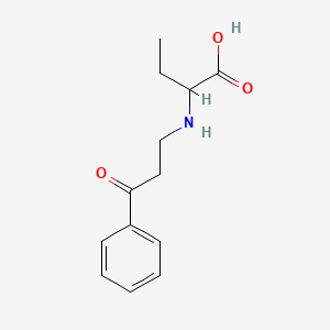 2-[(3-Oxo-3-phenylpropyl)amino]butanoic acid