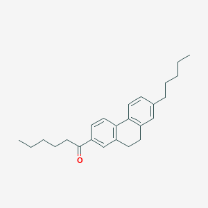 molecular formula C25H32O B14616333 1-(7-Pentyl-9,10-dihydrophenanthren-2-YL)hexan-1-one CAS No. 58600-69-4