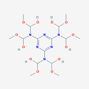 molecular formula C15H30N6O12 B14616351 (1,3,5-Triazine-2,4,6-triyltrinitrilo)hexakis(methoxymethanol) CAS No. 58607-87-7