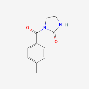 molecular formula C11H12N2O2 B14616371 1-(4-Methylbenzoyl)imidazolidin-2-one CAS No. 57647-80-0