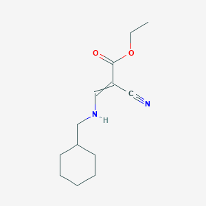 Ethyl 2-cyano-3-[(cyclohexylmethyl)amino]prop-2-enoate