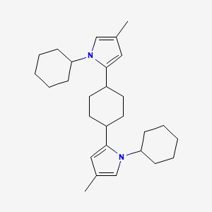 1H-Pyrrole, 2,2'-(1,4-cyclohexanediyl)bis[1-cyclohexyl-4-methyl-