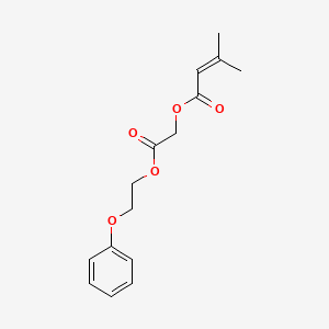 molecular formula C15H18O5 B14616460 2-Oxo-2-(2-phenoxyethoxy)ethyl 3-methylbut-2-enoate CAS No. 60359-65-1