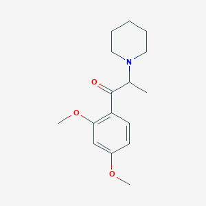 molecular formula C16H23NO3 B14616499 1-(2,4-Dimethoxyphenyl)-2-(piperidin-1-yl)propan-1-one CAS No. 59106-48-8