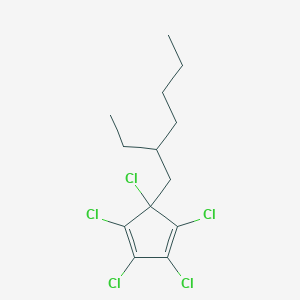 molecular formula C13H17Cl5 B14616546 1,2,3,4,5-Pentachloro-5-(2-ethylhexyl)cyclopenta-1,3-diene 