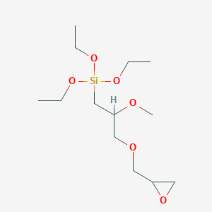 molecular formula C13H28O6Si B14616565 Triethoxy{2-methoxy-3-[(oxiran-2-yl)methoxy]propyl}silane CAS No. 58378-75-9