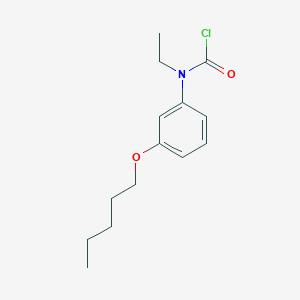 molecular formula C14H20ClNO2 B14616606 Carbamic chloride, ethyl[3-(pentyloxy)phenyl]- CAS No. 59732-15-9