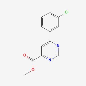 molecular formula C12H9ClN2O2 B1461661 Methyl 6-(3-chlorophenyl)pyrimidine-4-carboxylate CAS No. 1207723-48-5
