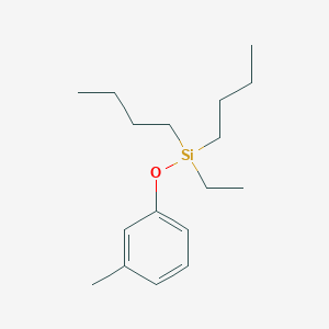 Dibutyl(ethyl)(3-methylphenoxy)silane