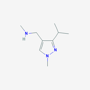 molecular formula C9H17N3 B1461663 methyl({[1-methyl-3-(propan-2-yl)-1H-pyrazol-4-yl]methyl})amine CAS No. 1158052-79-9