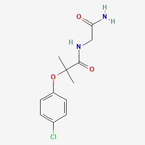 molecular formula C12H15ClN2O3 B14616641 N-(2-Amino-2-oxoethyl)-2-(4-chlorophenoxy)-2-methylpropanamide CAS No. 60568-31-2