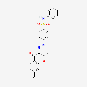 4-{(E)-[1-(4-Ethylphenyl)-1,3-dioxobutan-2-yl]diazenyl}-N-phenylbenzene-1-sulfonamide