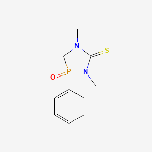 1,4-Dimethyl-2-phenyl-5-sulfanylidene-1,4,2lambda~5~-diazaphospholidin-2-one