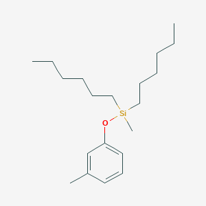 Dihexyl(methyl)(3-methylphenoxy)silane