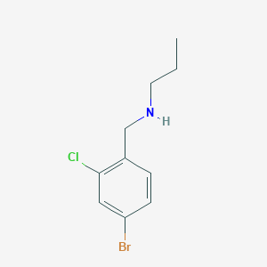 molecular formula C10H13BrClN B1461672 [(4-溴-2-氯苯基)甲基](丙基)胺 CAS No. 1157720-15-4