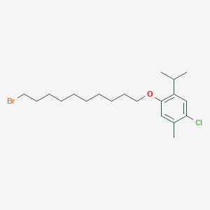 molecular formula C20H32BrClO B14616720 1-[(10-Bromodecyl)oxy]-4-chloro-5-methyl-2-(propan-2-yl)benzene CAS No. 60724-50-7