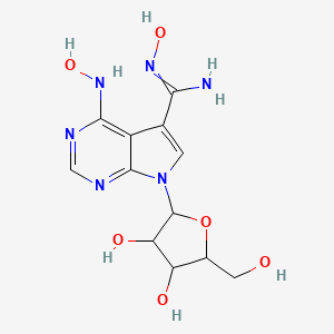 7-[3,4-dihydroxy-5-(hydroxymethyl)oxolan-2-yl]-N'-hydroxy-4-(hydroxyamino)pyrrolo[2,3-d]pyrimidine-5-carboximidamide