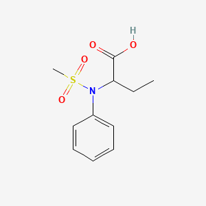 molecular formula C11H15NO4S B1461675 2-[(甲基磺酰基)(苯基)氨基]丁酸 CAS No. 1218256-34-8