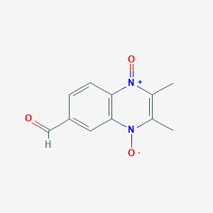 molecular formula C11H10N2O3 B14616756 2,3-Dimethyl-6-quinoxalinecarbaldehyde 1,4-dioxide CAS No. 57948-14-8