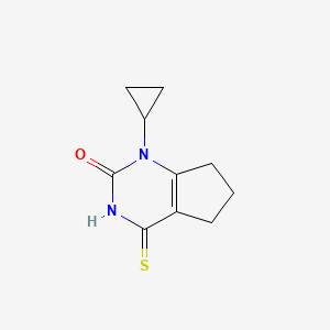 molecular formula C10H12N2OS B1461678 1-cyclopropyl-4-thioxo-1,3,4,5,6,7-hexahydro-2H-cyclopenta[d]pyrimidin-2-one CAS No. 920411-38-7