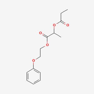 molecular formula C14H18O5 B14616810 2-Phenoxyethyl 2-(propanoyloxy)propanoate CAS No. 60359-74-2